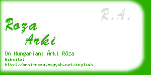 roza arki business card