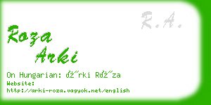 roza arki business card